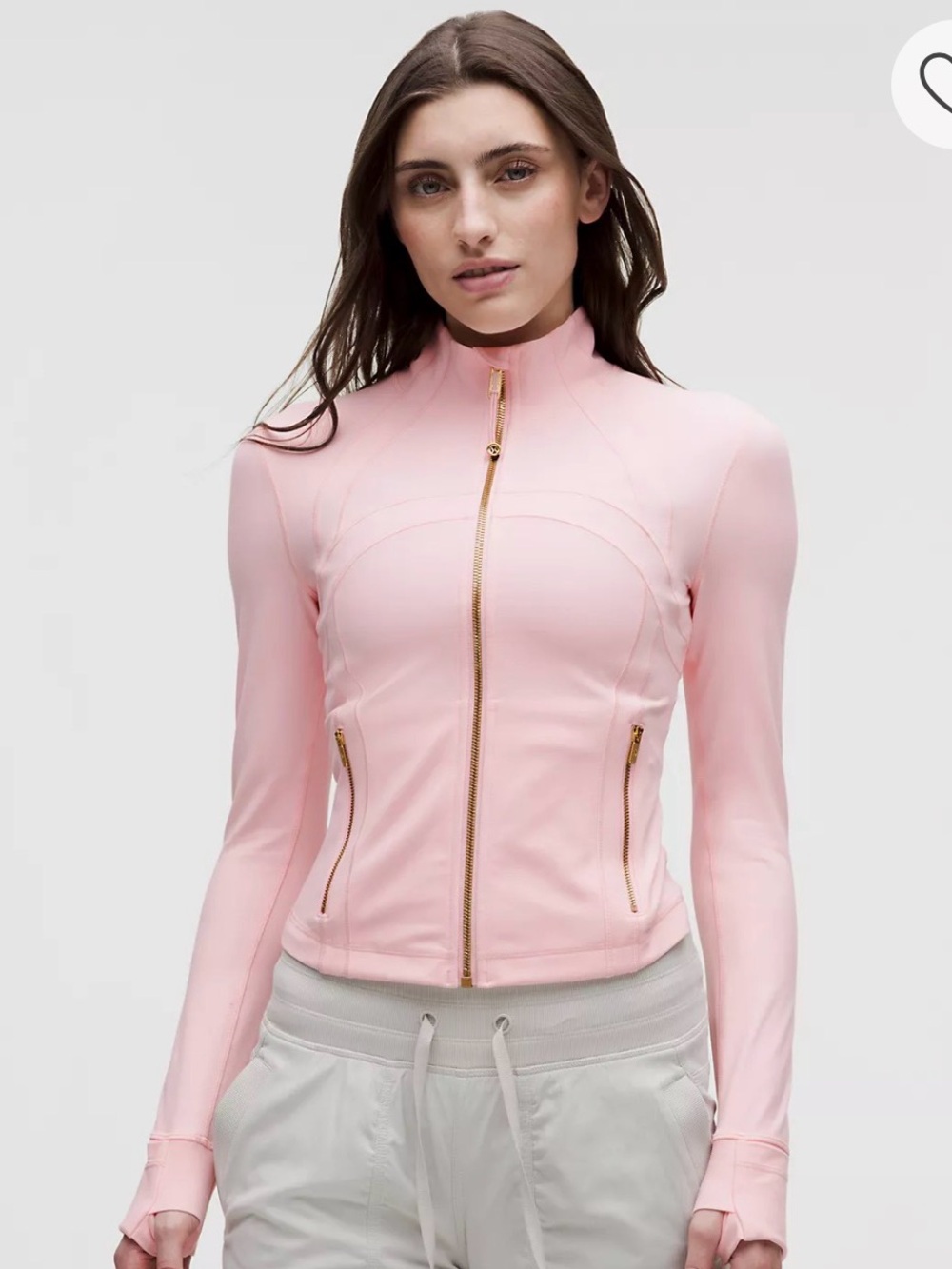 Lululemon Define Cropped Jacket Nulu - Dark Pink/Light Red
